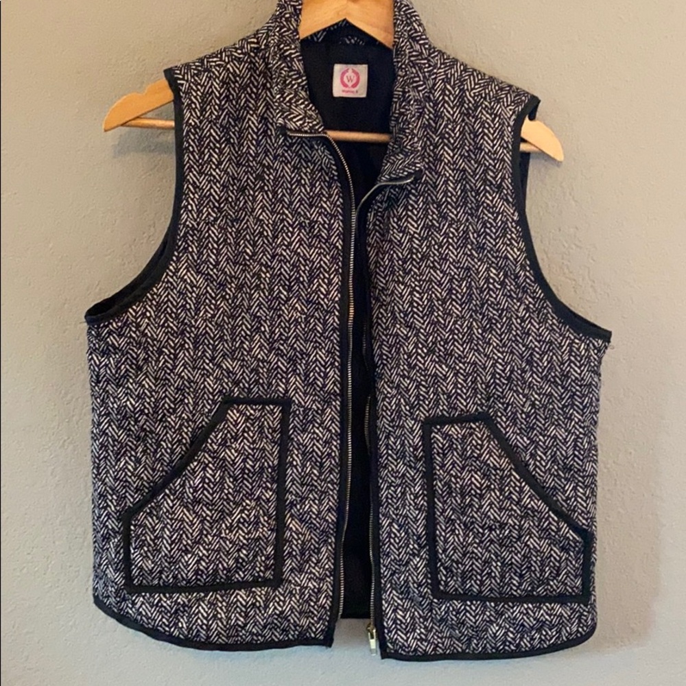 Herringbone pattern vest